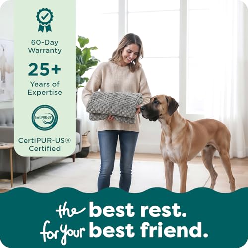 Furhaven Replacement Dog Bed Cover Ultra Plush Faux Fur & Suede Mattress, Machine Washable - Gray, Large - color: Gray, size: Large (Pack of 1)