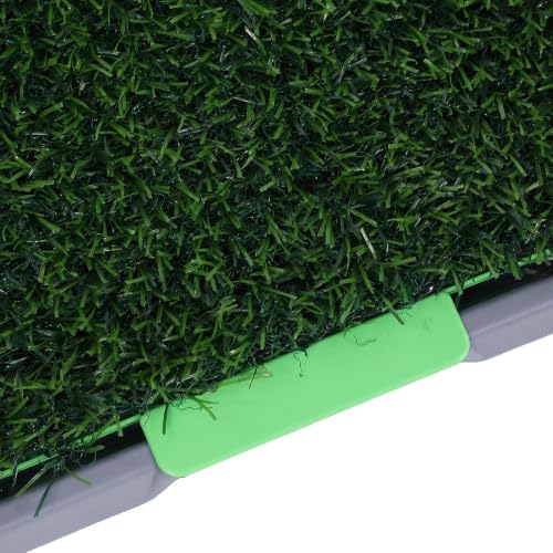 GLOGLOW Large Reusable Dog Pee Pad 3 Layer Artificial Grass Potty Trainer, Washable Indoor Puppy Training Mat with Tray for Apartment Balcony (68x42.5cm/26.8x16.5in 1PCS)