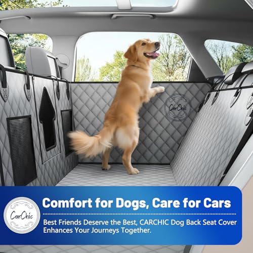 Dog Car Seat Cover for Back Seat - Waterproof Pet Hammock with Embedded Insert Door Protectors (Large for Full-Size Trucks, Large SUvs) - size: Large for Full-Size Trucks, Large SUvs