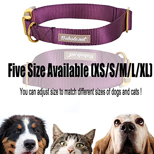 Nylon Dog Collar - Adjustable Deep Purple Soft Webbing Dog Collars for Small Medium Large Dogs Boy Girl Puppy Collar with Safety Metal Buckle XS - color: Nylon-Deep Purple, size: XS
