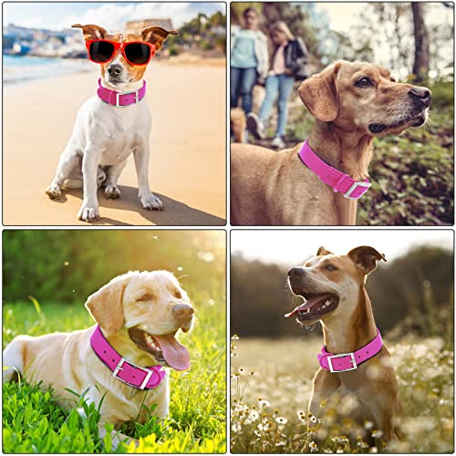 Wisedog Small Puppy Collar, XS 7"-10" × 1/2 in, Rose Violet | Soft Rubber Coated Webbing, Cute Pet Collars, For Small Dogs Cats - color: Rose Violet