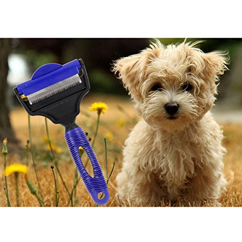 The Desheddinator - Versatile Grooming Tool: Undercoat Rake for Dogs, Cats, and Horses, Deshedding Brush and Comb for Pet Grooming