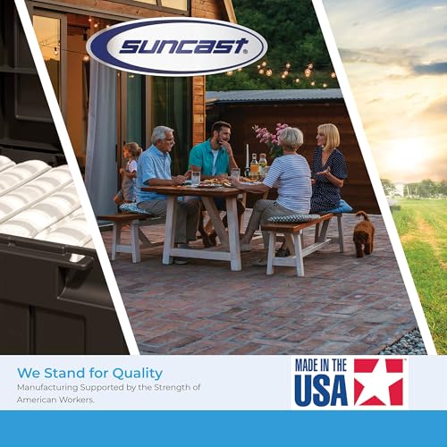 Suncast Trash Hideaway Outdoor Patio 33 Gal Garbage Waste Trash Can Bin (4 Pack) - color: Java Brown, size: 4 Pack