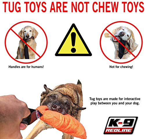 REDLINE K-9 Dog Bite Tug Toy 3" X 16" 2 Handle Bite Suit French Linen (Green) - color: Green