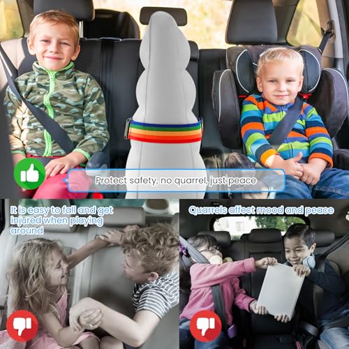 BBTO Inflatable Car Backseat Divider, Car Seat Divider, Portable Back Seat Rest for Kids to Stop Fighting Reduce Stress for Parents on Long Driving