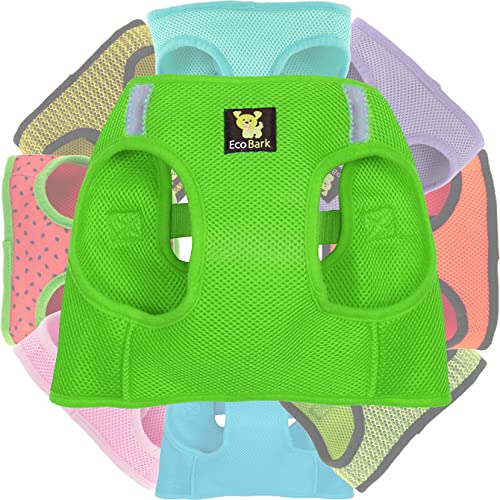 EcoBark Teacup Dog Harness - Luxury Soft Step in Dog Harness - Teacup Harnesses for Puppy & Tiny Dogs- Reflective Mini Body Halter Vest Under 5 lbs (Green, XXXS) - color: Green, size: XXXS- 2 to 3 lbs- Chest up to 10 in (Pack of 1)