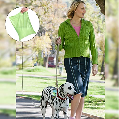 2 Pack Dog Poop Bag Dispenser with Built-in LED Flashlight, Pet Waste Bag Holder for Leash with Carabiner Clip for Lead Leash, 2 Rolls Leak-proof Doggy Waste Bags for Dog Walking, Blue,Eliamo - color: Blue