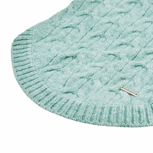 Blueberry Pet Classic Fuzzy Knit Dog Sweater, Crew-Neck Pullover in Heathered Jade, Christmas Style, 10” Back Length, Super-Soft & Cozy - color: Heathered Jade, Crew-neck, size: 10 inch