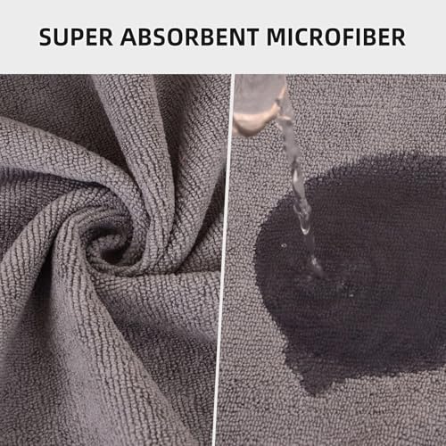 Dog Bathrobe, Quick Drying Super Absorbent Dog Robes for After Bath, Warm Keeping Dogs Towel, Dogs Bath Supplies, Comfortable Soft Drying Coat (Medium, Grey) - size: Medium