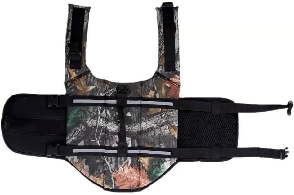 Izefia Dog Life Jacket Swimming Safety Coat Floatation Life Vest Life Saver with Handle for Small Dog Puppy Large Dog (Camouflage, XXS) - color: Camouflage, size: XX-Small