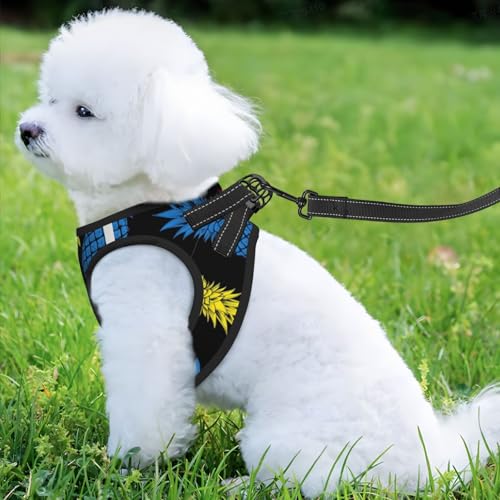 Breathable Reflective Dog Harness, Upside Down Pineapple Pink Yellow Blue, Double Strap No Choke Vest, Perfect for Hot Weather Walking with Medium Dogs - color: Style (524), size: Large