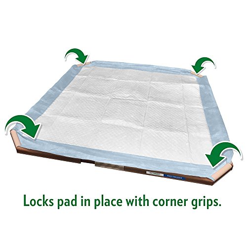 Vet's Best Dog Pad Holder | Portable Tray for Pet Training and Puppy Pads | Protection Against Pad Leakage, Bunching, and Shredding | Fits Pads 21 x 21 Inches or Larger