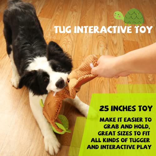 lilfrd Dog Puzzle Toys - Enrichment Squeaky Crinkle Snuffle Treat Dispensing Smart Dog Toys for Boredom and Stimulating, Durable Plush Toys for Large Medium Small Breed - Turtle - style: Turtle