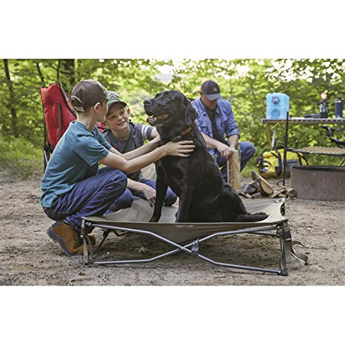 Guide Gear Bed with Elevated Bed Frame, Raised Outdoor Pet Couch, Cot, Dura Mesh Brown