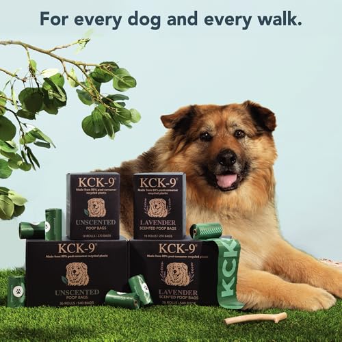 80% Recycled Plastic Dog Poop Bags – Extra Thick, Leak Proof Waste Bags, Big Dog Approved (Lavender, 540 Bags) - size: 540 Count (Pack of 1), style: Lavender