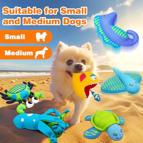 Squeaky Dog Toys, Floating Dog Toys for Indoor or Outward Play, Interactive Gifts for Small and Medium Dogs - Octopus - style: C-Octopus
