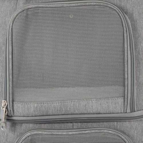 Double-Compartment Pet Rolling Carrier with Wheels, 13.78 * 10.24 * 24.01 in Ajustable Pet Carrier, 22.05 lbs Bearing Collapsible Pet Trolley Bag for Cats, Dogs, Pet Ferrets, Rabbits (Grey) - color: Grey
