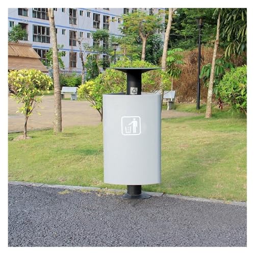 Dog Poop Trash Can Outside, Stainless Steel Trash Can Removable Inner Bucket Easy to Install