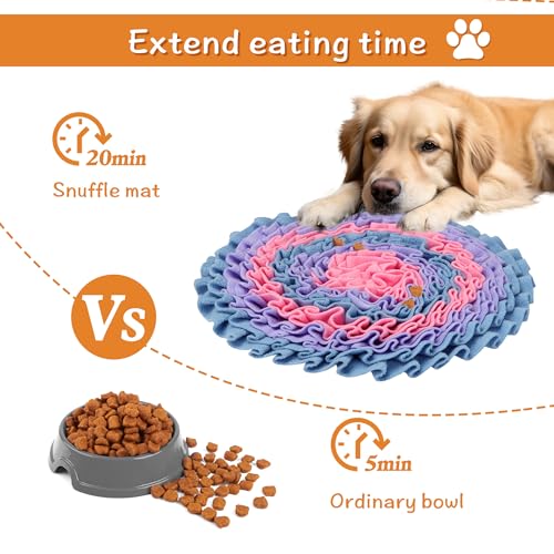2 Pcs Snuffle Mat for Dogs, Pet Slow Feeding Interactive Toys for Smell Training, Foraging Skills, Suitable for Puppy or Cat