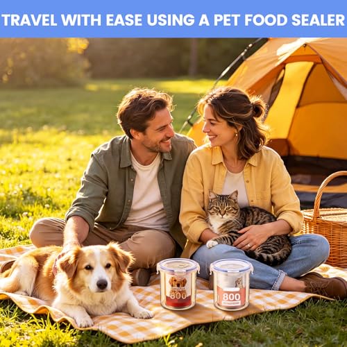 Hushee 3 Pcs Canned Dog Food Storage Container 27oz Airtight PP Canister with Leakproof Lid Reusable Airtight Can Cover Pet Food Container, Odor Control, Dishwasher Safe Keep Can Fresh in Fridge
