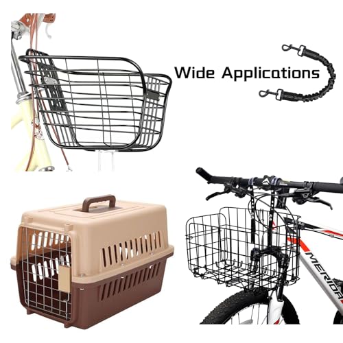Dog Seat Belt for Bike Basket, Bike Leash, Retractable Bicycle Dog Seatbelt Seatbelt Extender for Bicycle Baskets, Racks or Pet Carriers (Black)