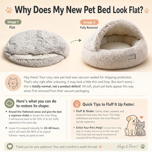 Cozy Zipper Convertible Cat Bed Cave, 2 in 1 Round Plush Donut Dog Bed with Removable Hood, Warm Fuzzy Enclosed Pet Nest Bed for Small Dogs Kittens, Machine Washable (Grey, 19.7 in Small Size) - color: Grey, size: 19.7 in Small Size