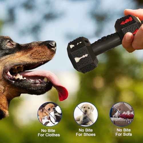 Dog Chew Toys for Aggressive Chewers,Food Grade Non-Toxic Dental Pet Toy,Tough Durable Indestructible Dog Toys for XSmall Dogs.Black(5IB-8IB) - color: Small 4.3IN Black