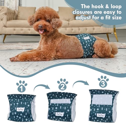 JoyDaog Reusable Dog Belly Bands for Male Dogs Diapers,5 Pack Premium Washable Dog Diapers Male Puppy Nappies Wrap,XS - size: X-Small (Pack of 5)