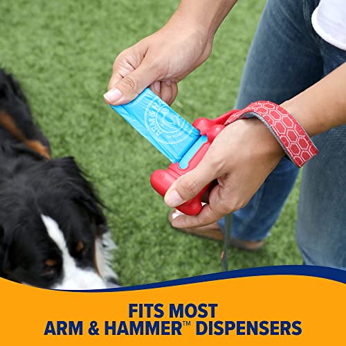 Arm & Hammer Durable Disposable Dog And Cat Waste Bags With Activated Baking Soda, 180 Dog Poop Bags, 9 x 14 Inches, Blue - color: Blue, size: 1 Count (Pack of 180)