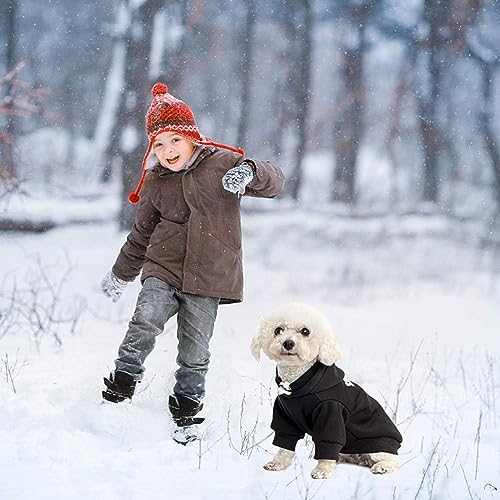 SCENEREAL Security Dog Hoodie Sweaters for Small Medium Large Dogs, Brushed Fleece Dog Clothes with Hat,Soft Cotton Winter Spring Coat All Weather Clothes, Classic Halloween Costume with Leash Hole - color: #1 Black (SECURITY Printed), size: Medium