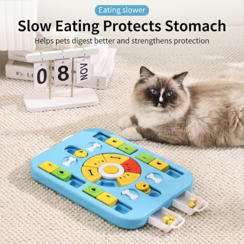 Interactive Dog Puzzle Toy, Dog Enrichment Toy with Treat Dispensing, Slow Feeder Puzzle for Mental Stimulation, Brain Training Toy for Dogs and Cats - color: Heart-Shaped Mousse Rice Flour