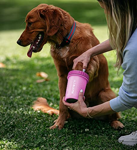 Dexas MudBuster Medium Dog Paw Cleaner, Fuchsia, Fits 1.5"-2.5" Wide Paws, Gentle Silicone Bristles for Quick, Easy Cleaning - color: Fuchsia, size: Medium without Lid