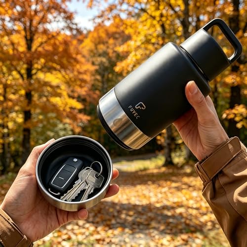 Dog Water Bottle with 2 Bowls, 32 oz Insulated Stainless Steel Portable Pet Travel Bottle, Food and Water Bowl Set for Walking Hiking Camping, Large Dog Accessories, Black - color: balck