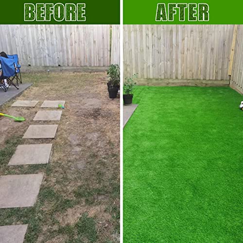FREADEM Artificial Grass Turf for Pet Dogs 3' x 5', Fake Grass Lawn with Drain Holes, Indoor Outdoor Synthetic Grass Mat for Garden Gym Patio Balcony Playground Backyard, Height 0.8 Inch - size: 3' x 5'