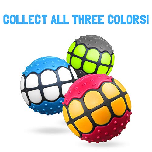 Dog Balls Toys - Squeaky Fetch Rubber Funny Ball Gifts for Large Medium Dogs (Pink Yellow) - color: Pink Yellow