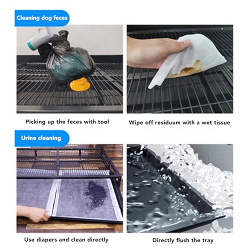 Gugxiom 62 * 43 * 8cm Training Toilet Potty Tray, Portable Dog Training Toilet, Reusable Long Lifespan Easy to Clean Indoor Outdoor Pet Litter Box for Puppy