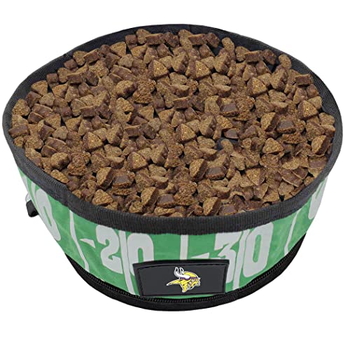 Pets First NFL Collapsible Pet Bowl - color: Minnesota Vikings, style: 2 Pack
