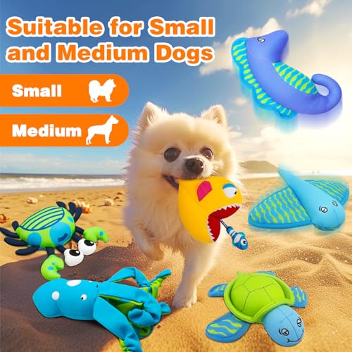 Squeaky Dog Toys, Floating Dog Toys for Indoor or Outward Play, Interactive Dog Gifts for Small and Medium Dogs – Manta - style: E-Manta