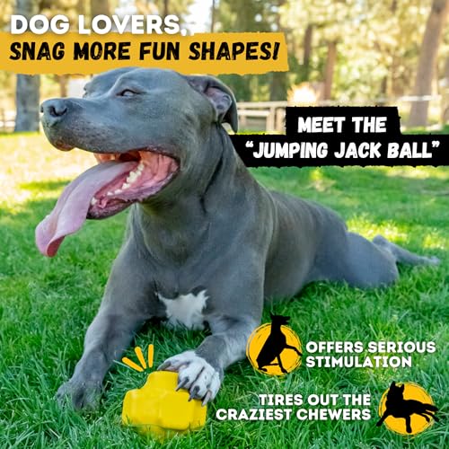 Indestructible Giant XL Dog Ball - Lifetime Replacement - Durable Toy for Aggressive Chewers - Safe, Non-Toxic Natural Rubber - Chew, Tug & Fetch - Tough, Heavy Duty - Large Breed, Massive 8”