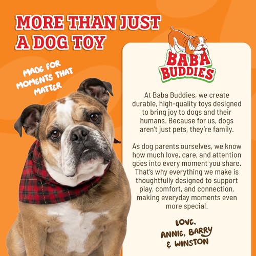 Baba Buddies 5-in-1 Turkey Leg Dog Chew Toy for Aggressive Chewers | Natural rubber & tough nylon hybrid, dental cleaning ridges, real turkey flavor. For Labrador, German Shepherd, Pit Bull