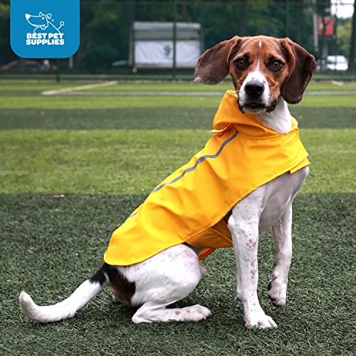 Best Pet Supplies - Voyager Waterproof Dogs Rain Poncho, Yellow, X-Small, Chest: 12.5" ~ 16" (253-YW-XS), 1 Count (Pack of 1) - color: Raincoat (Bright Yellow), size: Chest:12.5 in~16 in