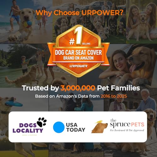 URPOWER 2026 Upgraded Dog Back Seat Extender for Full Size Crew Cab Truck - Large Hard Bottom Dog Car Seat Cover Holds 550lbs, Waterproof Dog Hammock Pet Bed with High-Density Foam Non-Slip - color: Black, size: XL - Full Size Crew Cab Truck