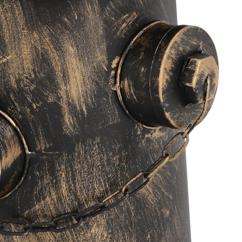 DouSeiAi Retro Fire Hydrant Trash Can - 1.3 Gallon Metal Garbage Bin with Foot Pedal & Removable Inner Bucket, Heavy-Duty Indoor/Outdoor Waste Can for Garden, Patio, Park, Kitchen and Dog Waste, - color: Bronze