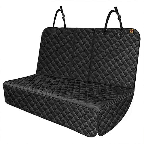 Bark Lover Dog Car Seat Cover for Back Seat, Upgraded Thickened Matte Fabric, Waterproof Car Seat Protector, Non-Slip Backseat Cover for Dogs in Car, Armrest Compatible, Fits Most Cars SUVs & Trucks - color: Black2-DZ