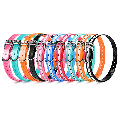 Replacement Collar Strap, Compatible with Petsafe,PATPET,Sportdog,Garmin,Dogtra,etc Most Training Collar/Fence Reciever, 3/4',Adjustable,Metal Buckled,Waterproof (Black Pack2) - color: Black Pack2