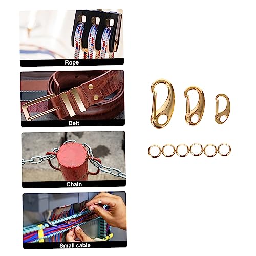 Kisangel 3pcs Stainless Steel Dog Tag Clips with Rings Durable Pet Id Tag Holders for Collars and Harnesses and Easy to Change Safe for Pets