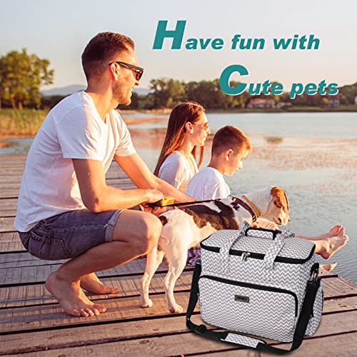 BAGLHER Dog Travel Bag, Pet Travel Bag (ALL Pet Travel Supplies), With 2 Pet Food Containers and 2 Collapsible Silicone Bowls; Essential Kits for Pet Travel BLW - color: BLW, size: Large