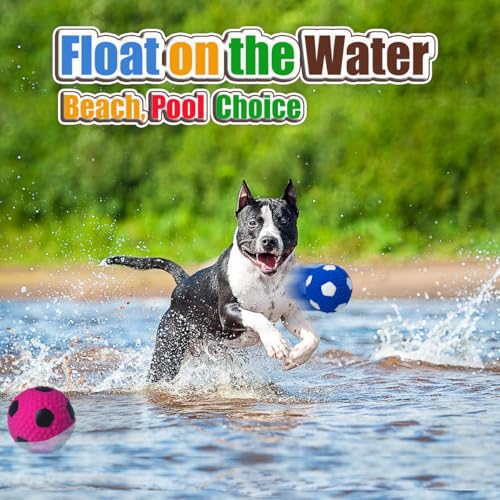 HOLYSTEED Squeaky Dog Toys for Medium Dogs, Soccer Ball 4pcs 2.6"x2.6"x2.4" | Latex Squeak Dog Balls, Soft Bouncy Fetch & Chew Toys for Medium and Large Breeds Like Beagle, Samoyed, Husky, Labrador - size: 2.6'' for M/L