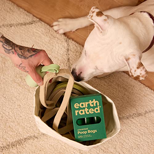 Earth Rated Poop Bags for Dogs, Guaranteed Leak Proof and Extra Thick Waste Bag Refill Rolls, Unscented, 270 Bags - size: 270 Bags, style: Unscented