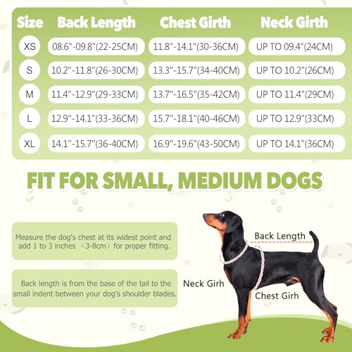 Dog Diapers Suit Period Onesie for Female Dog Sanitary Panties Male Doggy Heat Diapers Cover Fit for Small Medium Dogs Pink Dots/L - size: Large
